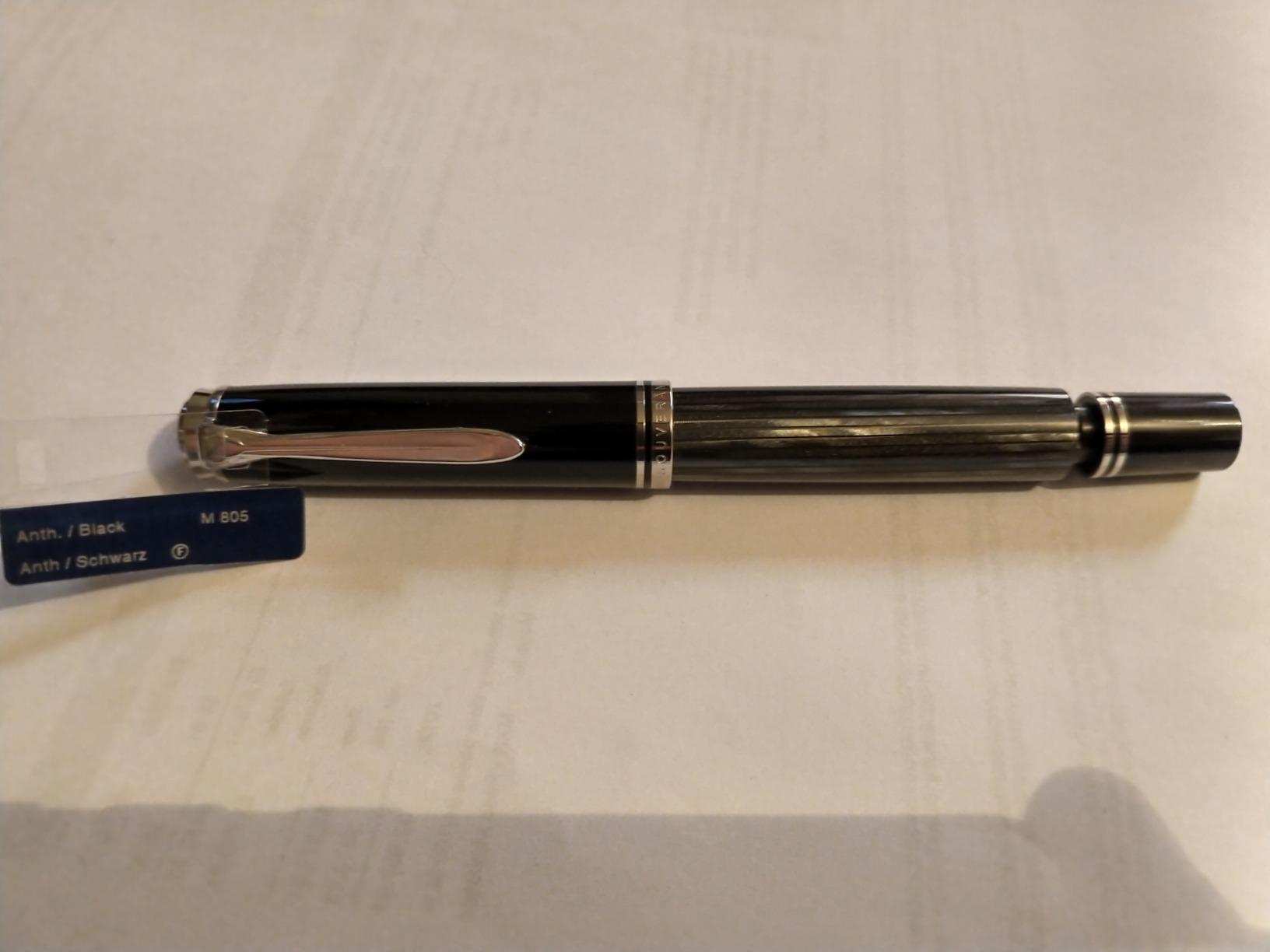 Pelikan Premium M805 Fountain Pen, Fine Nib, Black/Blue customer photo 2