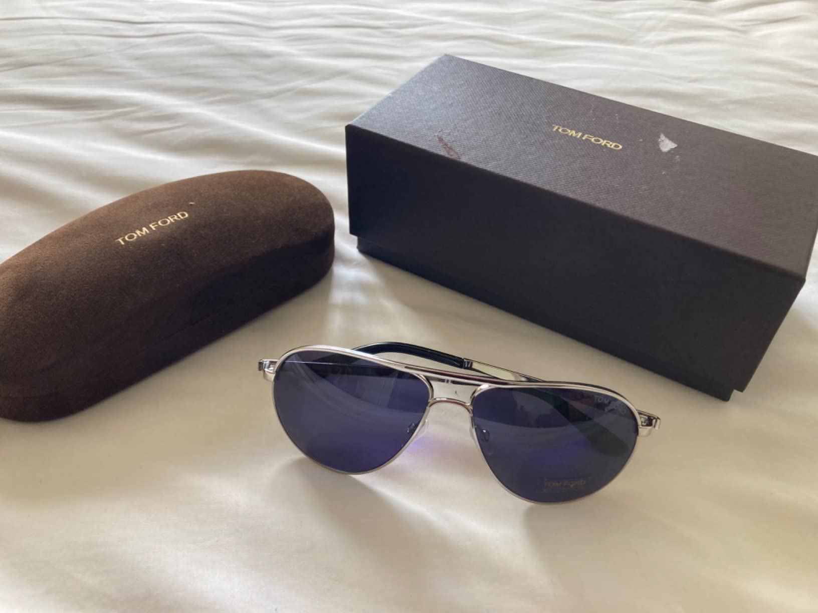 Tom Ford Marko Aviator Sunglasses FT0144 58, Silver, 58-13-140 customer photo 1