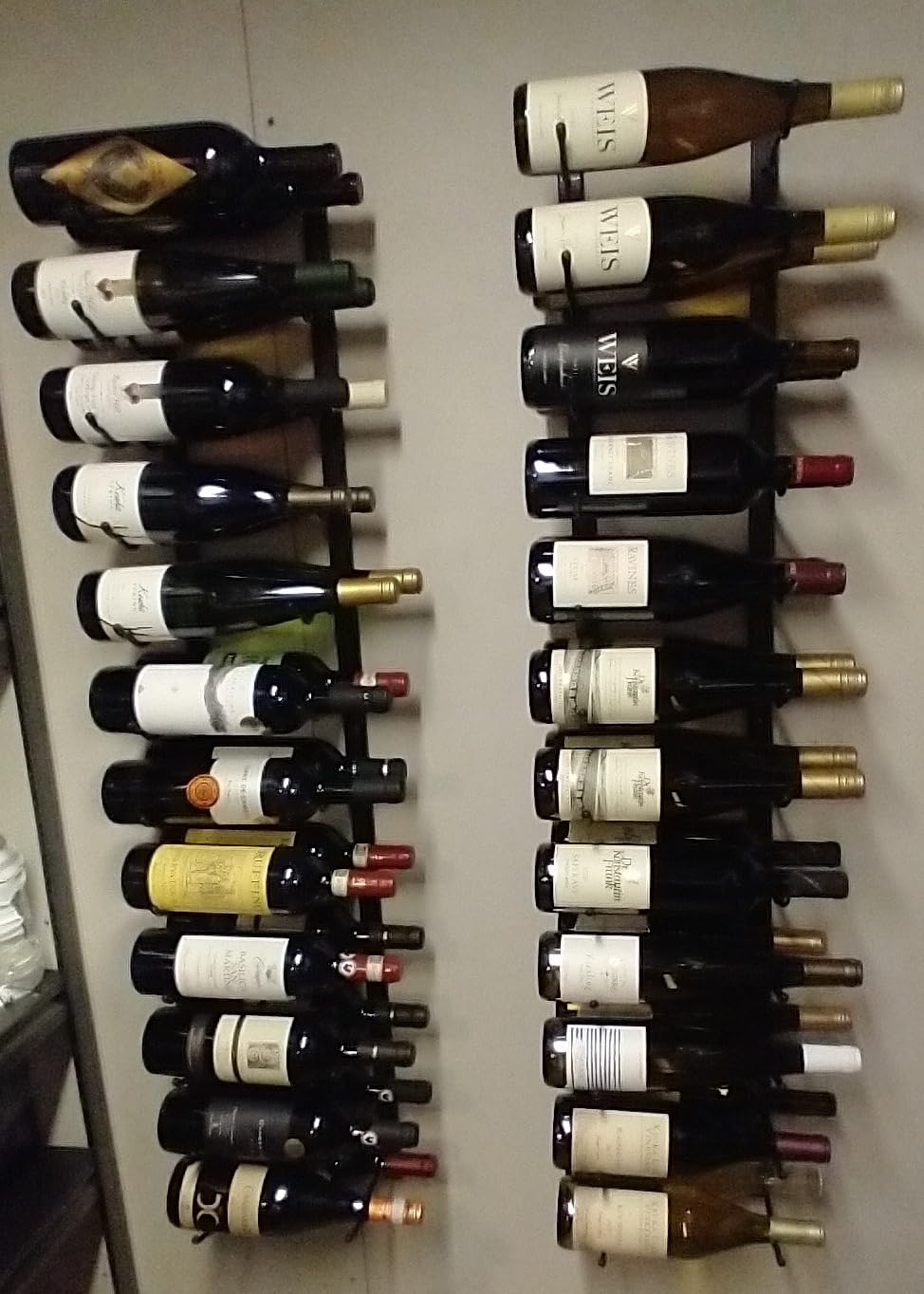 VintageView W Series Pro Wine Rack 4 - Metal Wall Mounted Wine Rack - Modern, Label Forward Wine Storage - Space Saving Wine Rack with 12 Bottle Storage Capacity (Matte Black) customer photo 2