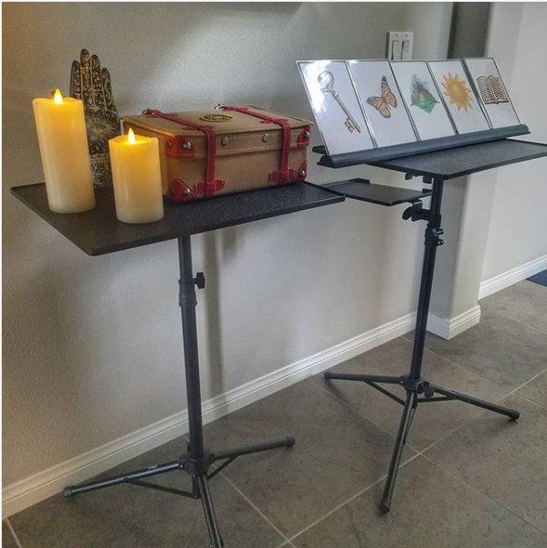 PYLE Laptop & Projector Stand, Tripod Stand With Adjustable Height 28