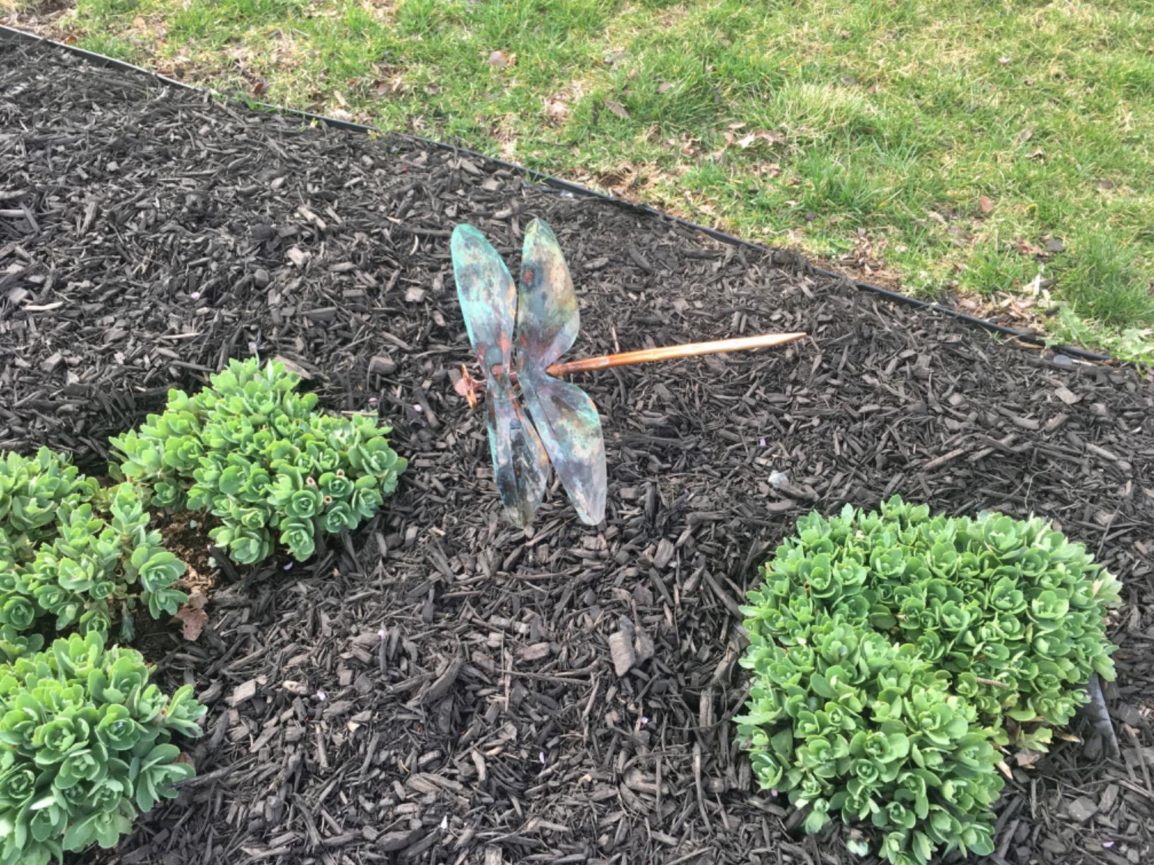 Modern Artisans American Made Copper Dragonfly Garden Sculpture & Stake customer photo 2