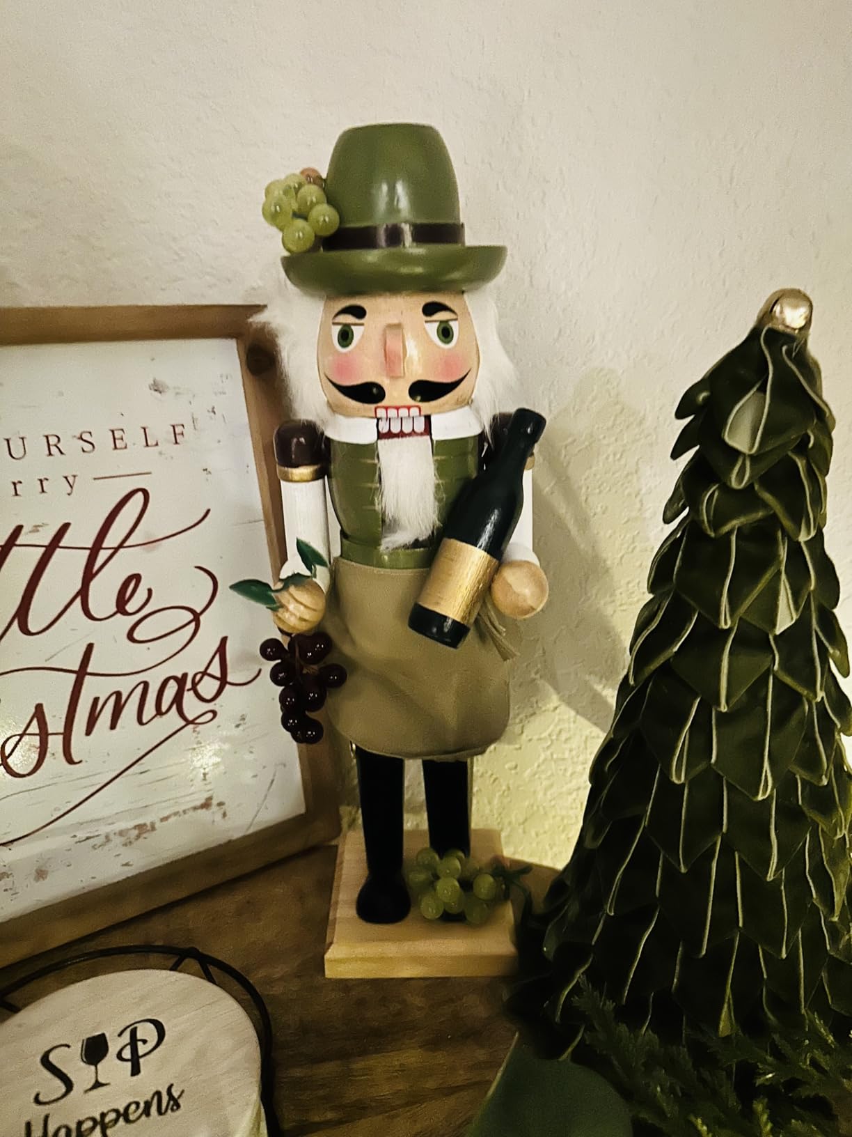 Kurt Adler 15-Inch Wooden Wine Grower Nutcracker customer photo 2