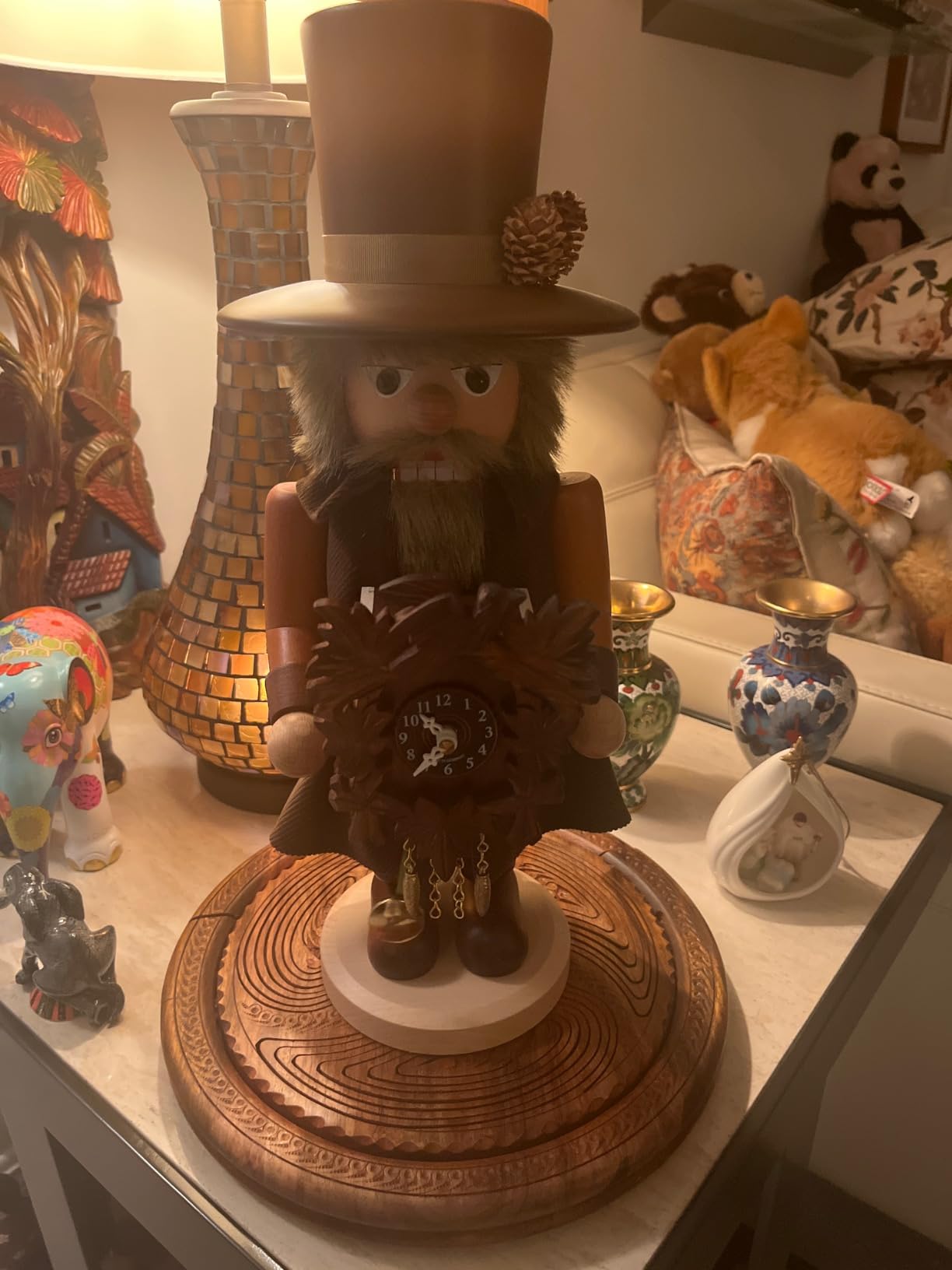 German Christmas Nutcracker Blackforest Clockmaker Natural Colors - 41,5 cm / 16 inch - Christian Ulbricht customer photo 1