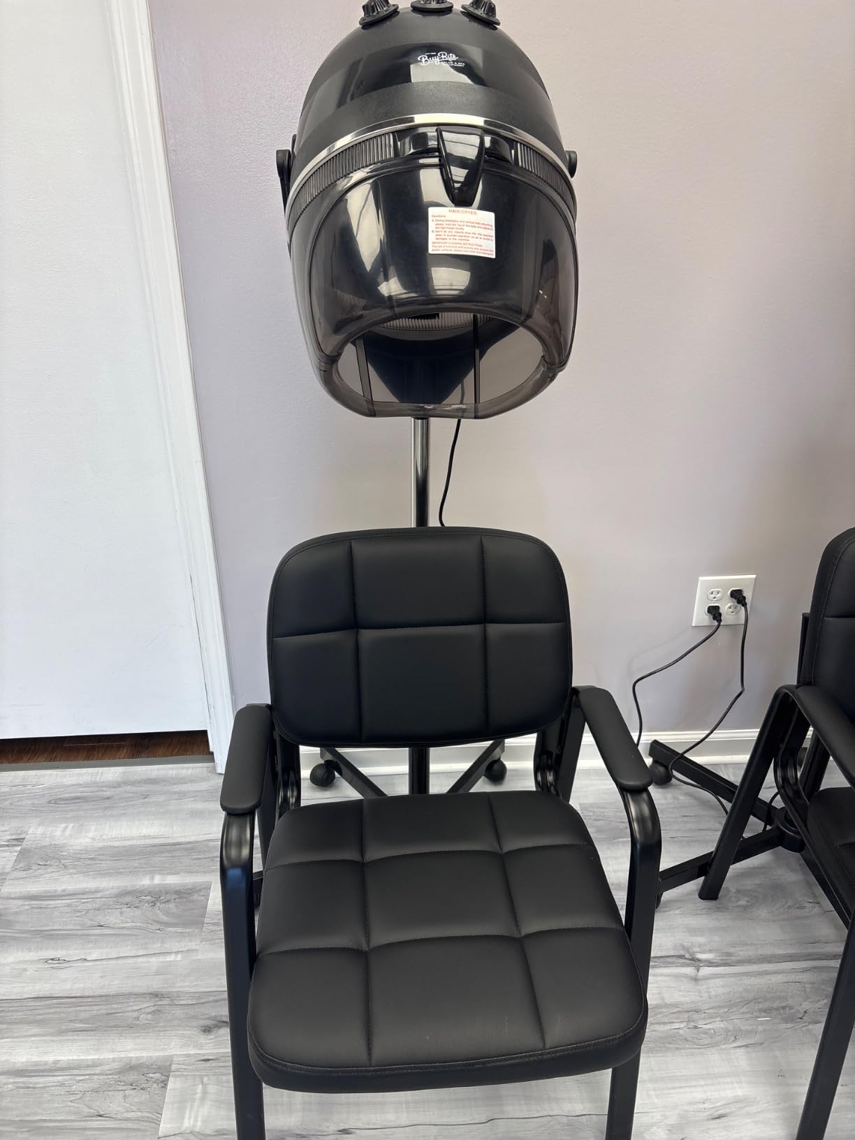 Buy-Rite Meredith 880 Watt Professional Salon Hair Dryer - Adjustable Height, 5-Star Caster Base, 60 Min Timer, Auto Shut-Off, Temp Control & 6-Speed Fan, Hood Diameter 11 Inch, MEI-1028 customer photo 1