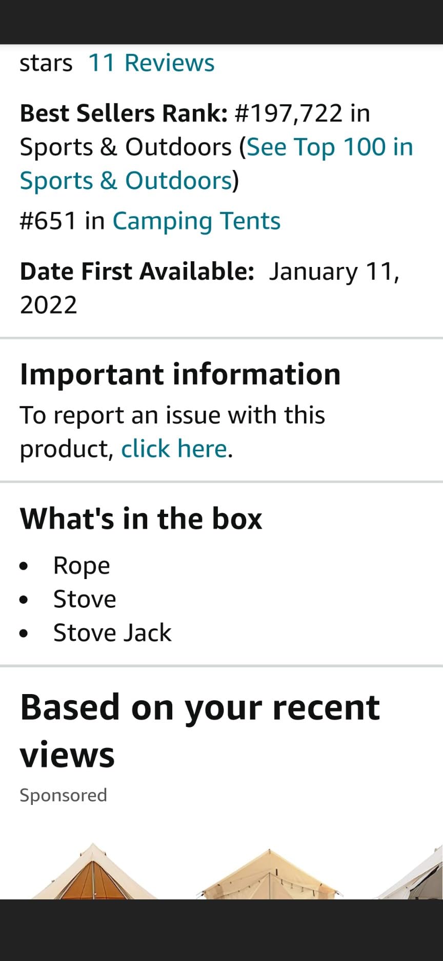 Guide Gear 10x12' Canvas Wall Tent for Hunting, Outdoor Camping, Waterproof 4 Season Tents (Frame Not Included) customer photo 1