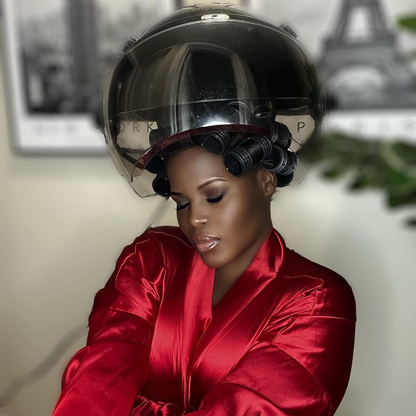 Gold 'N Hot Professional Ionic Stand Bonnet Hair Dryer | Deep and Tourmaline-Infused Conditioning customer photo 2