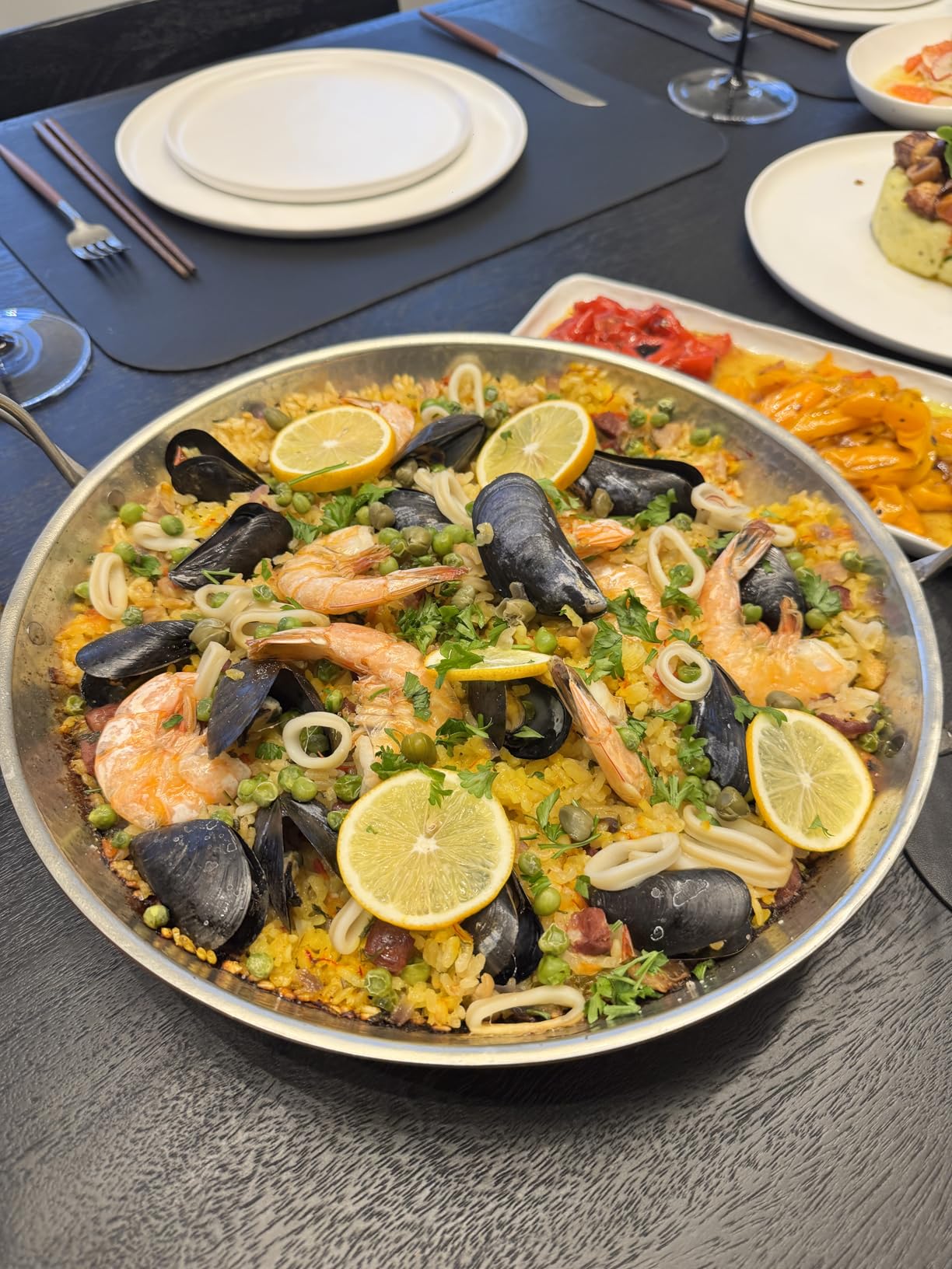 Sertodo 18 Inch Hand-Hammered Copper Paella Pan | Heavy-Gauge Pure Copper Frying Pan & Skillet | Artisan Cookware for Cooking & Serving - Alicante Style customer photo 2