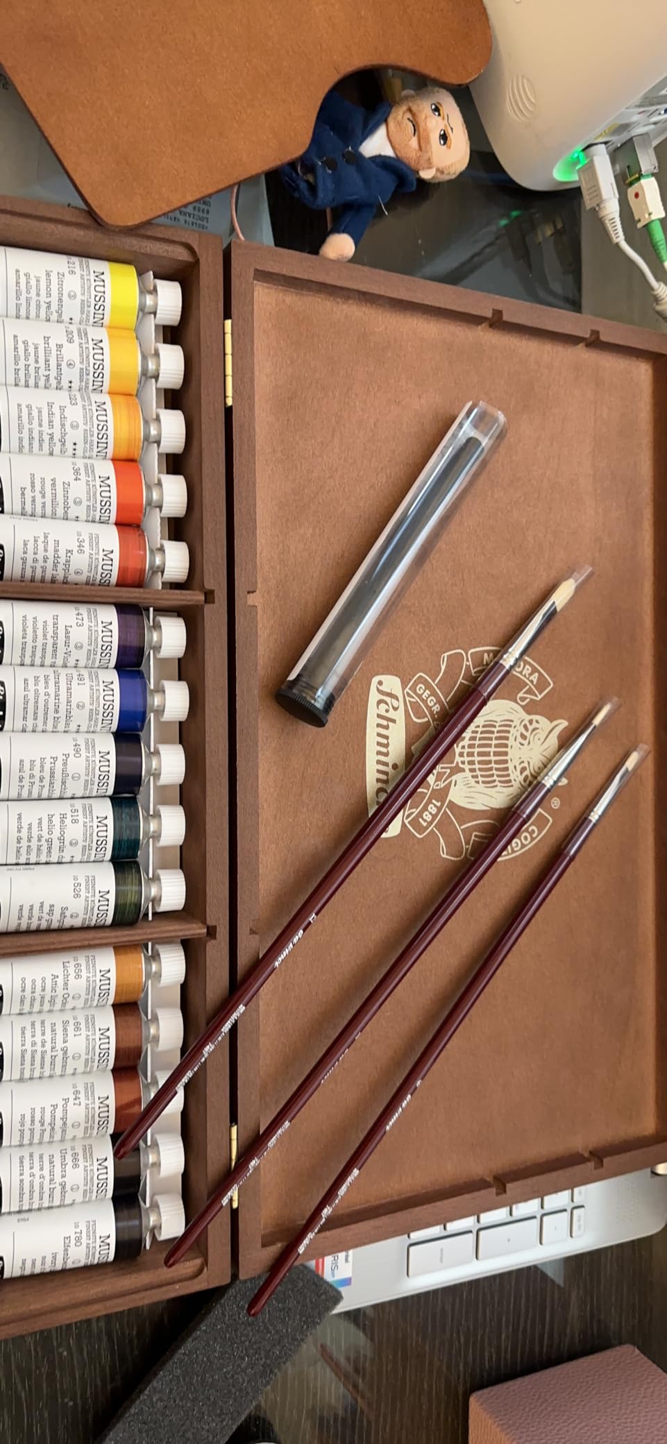 Schmincke MUSSINI Finest Resin Oil Colors Premium Wooden Box Oil Painting, 10 x 35 ml Set customer photo 1