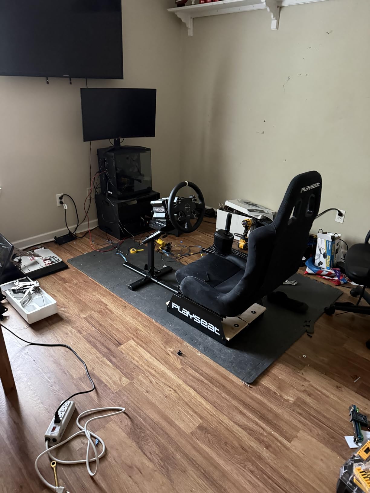 Playseat Evolution Sim Racing Cockpit | Comfortable & Adjustable | Compatible with All Steering Wheels & Pedals on The Market | Supports PC & Console | Racing Suede Edition customer photo 1