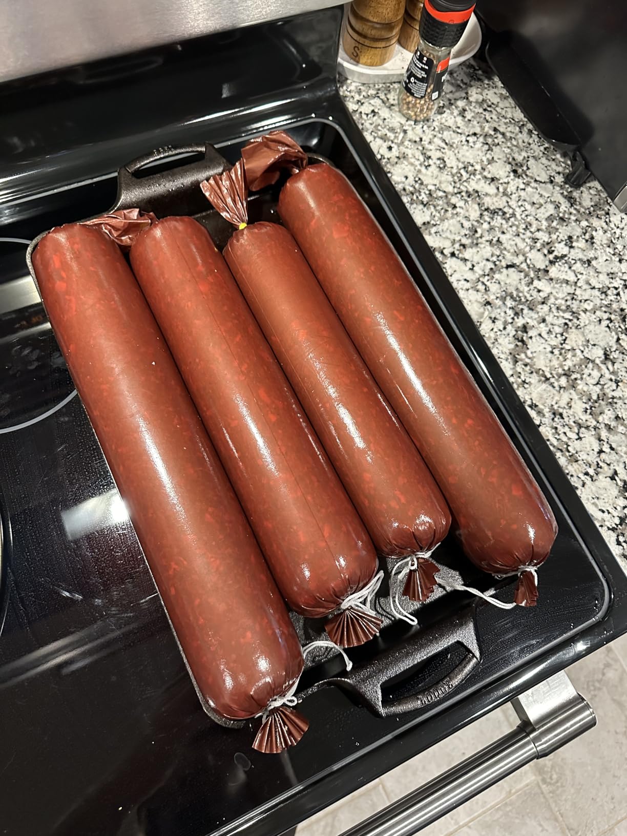 Weston Stainless Steel Vertical Sausage Stuffer, Includes Funnels, 11 lbs Capacity, Silver (86-1101-W) customer photo 2