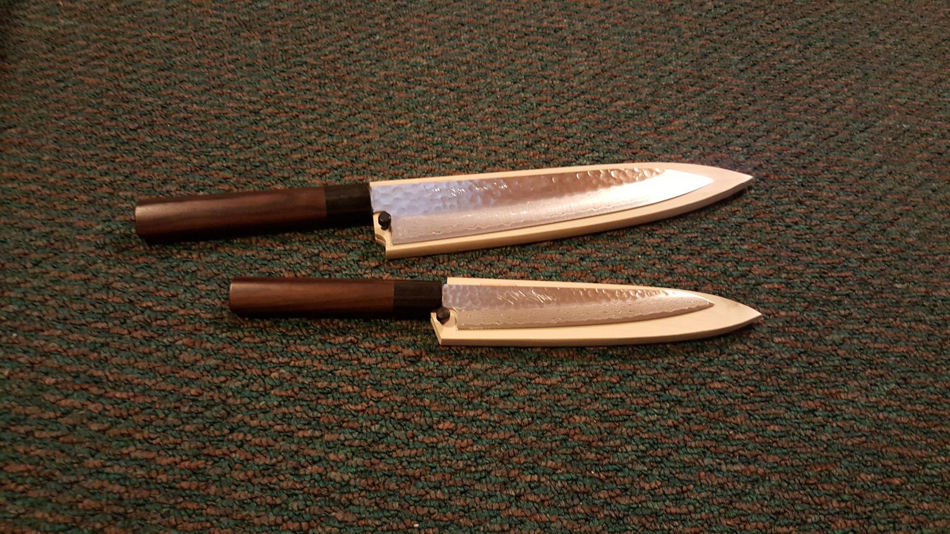 46 Layers Hammered Damascus Gyuto Chef Knife and Petty Utility Knife SET customer photo 1