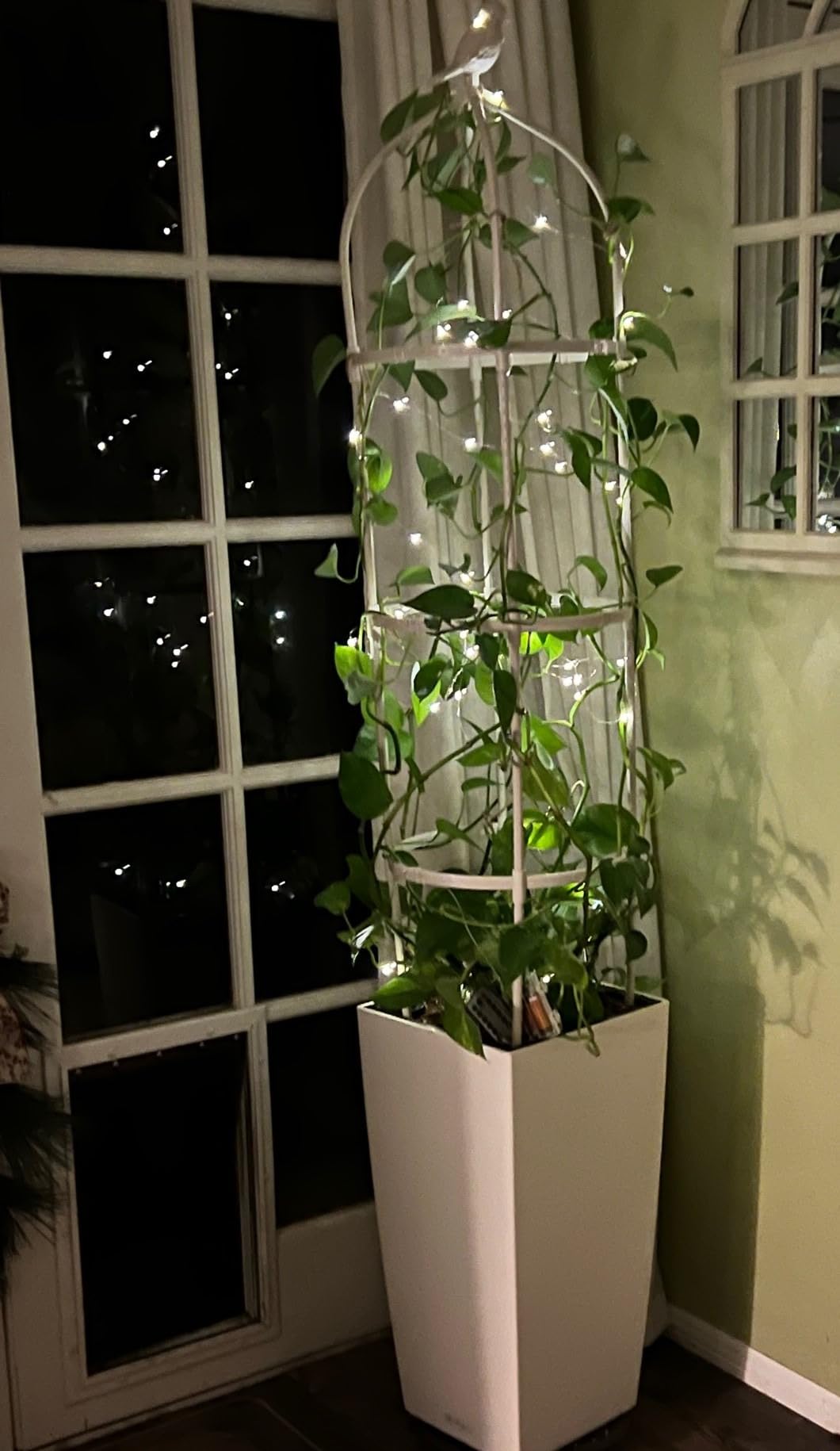 Lechuza CUBICO Color 40 Self-Watering Tall Planter - Slate (15.7