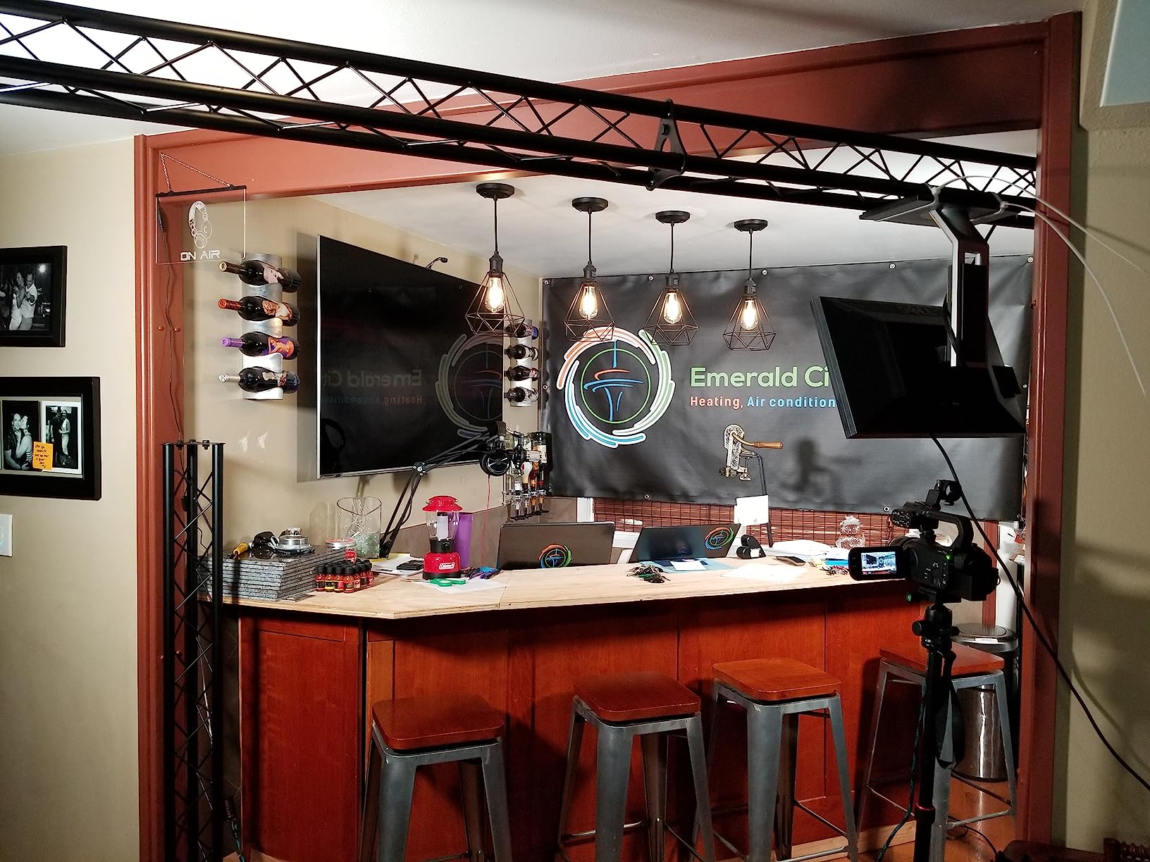 GRIFFIN Triangle Lighting Truss Stand System 15FT (Hand-CrankUP Plus) - DJ Booth Trussing Kit for Light Cans & Speakers - Pro Audio Stage Platform Hardware Package - Music Equipment Mount Gear Holder customer photo 1