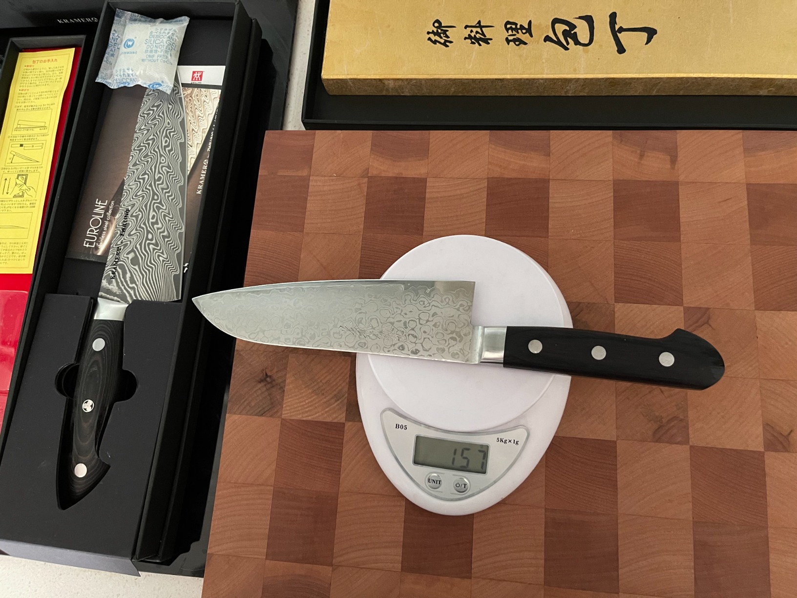 EUROLINE Damascus Collection 7-inch Razor-Sharp German Santoku Knife customer photo 2