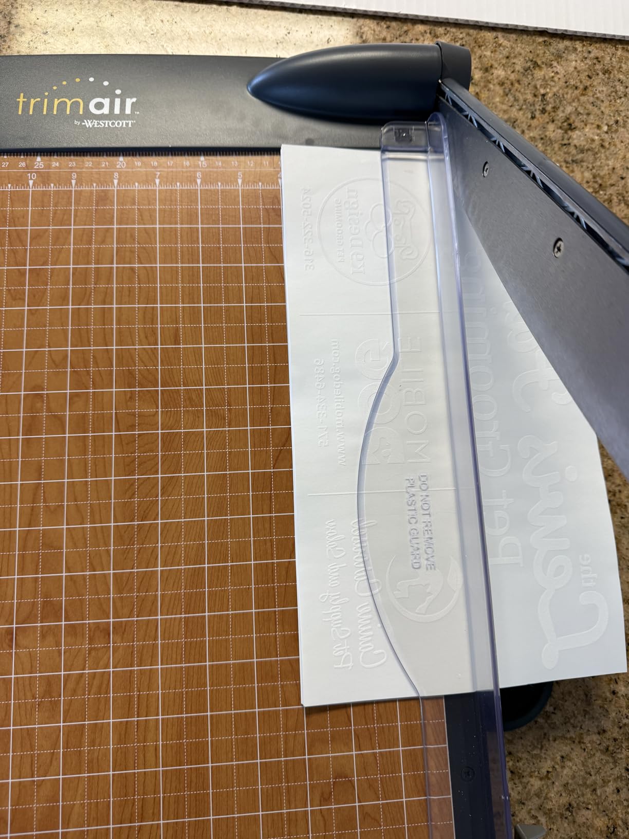 Westcott TrimAir Guillotine Paper Cutter, Paper Trimmer with Sharp and Durable Titanium-Bonded Blade, Maximum Safety Features, 18-Inch customer photo 2