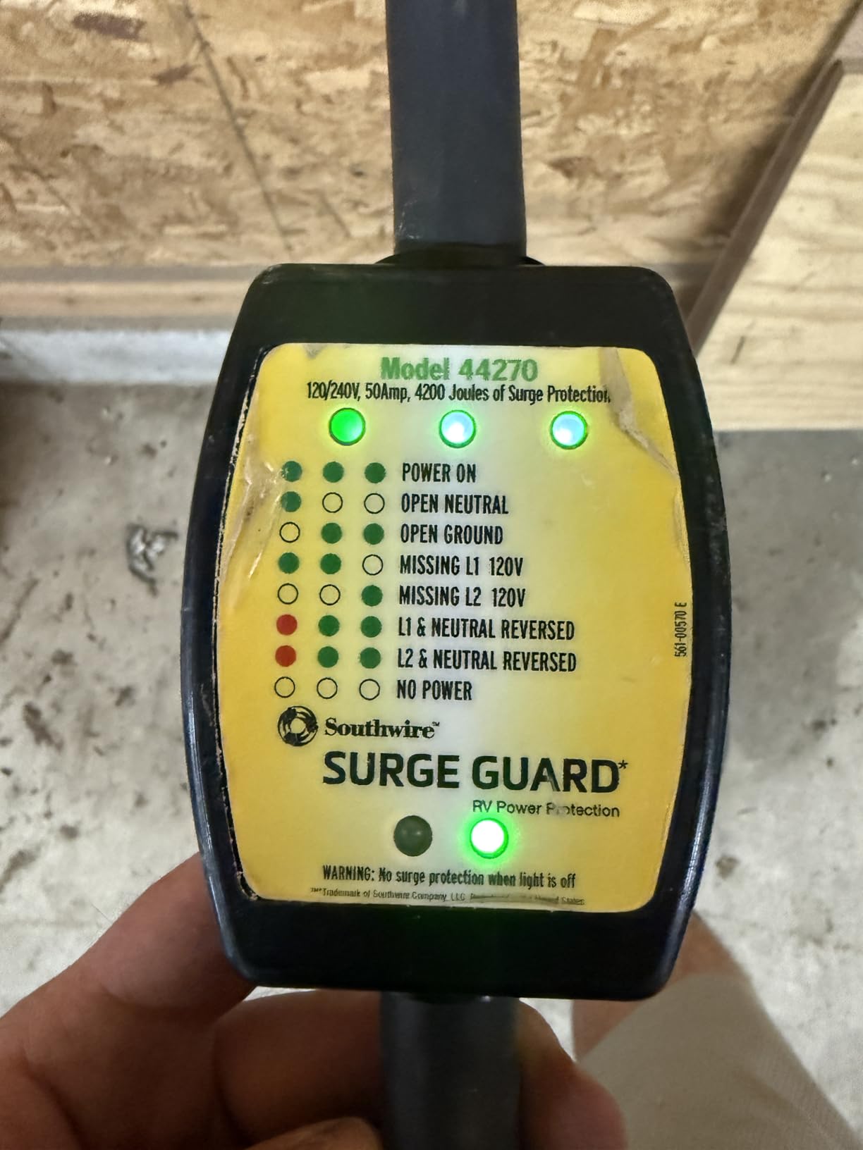 Surge Guard 44270 Entry Level Portable Surge Protector - 50 Amp customer photo 2