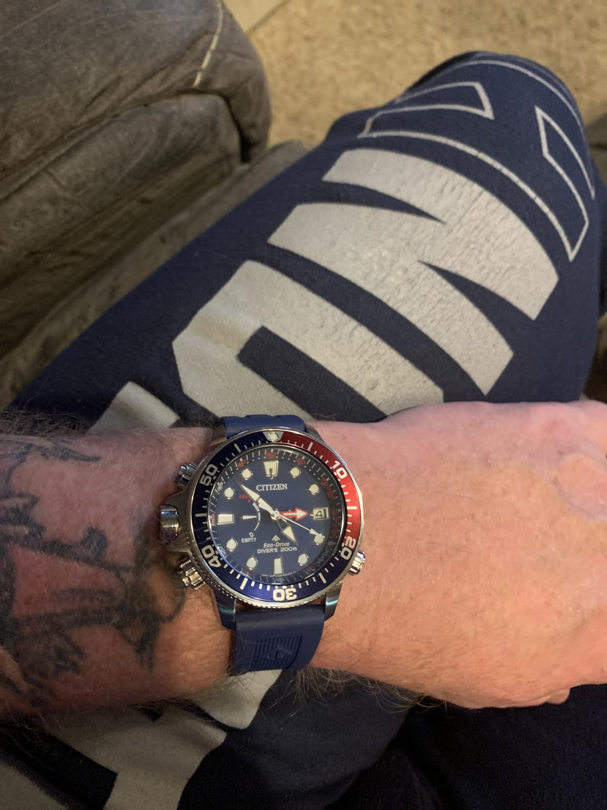 Citizen Men's Eco-Drive Promaster Sea Aqualand Depth Meter Watch in Stainless Steel with Black Polyurethane Strap customer photo 1