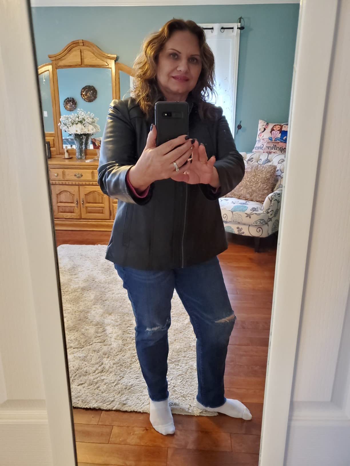 BGSD Women Ellen Lambskin Leather Jacket (Also available in Plus Size & Petite) customer photo 1