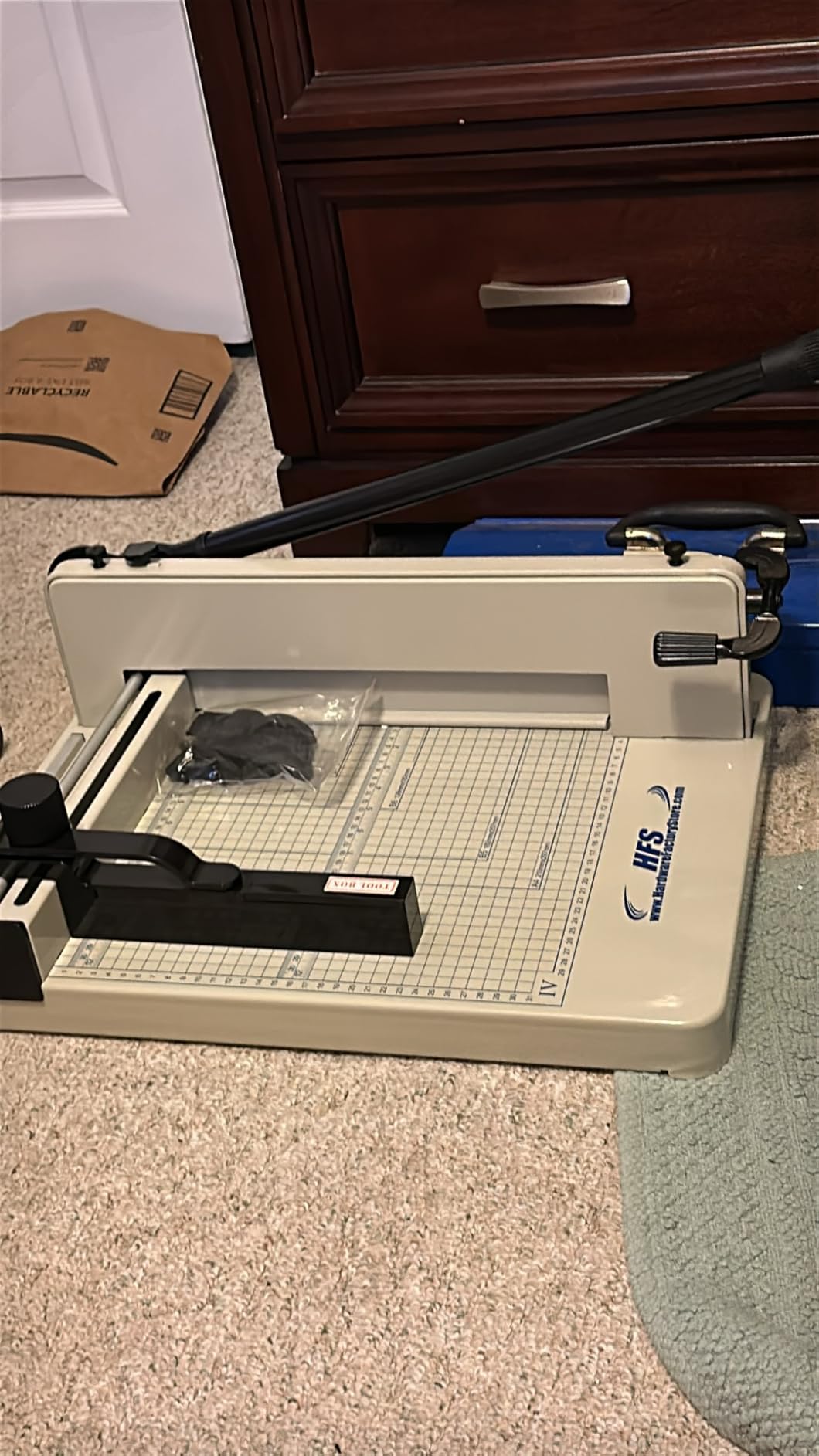 HFS(R) Heavy Duty Guillotine Paper Cutter 400 Sheet Capacity | Solid Steel Construction (A3-17