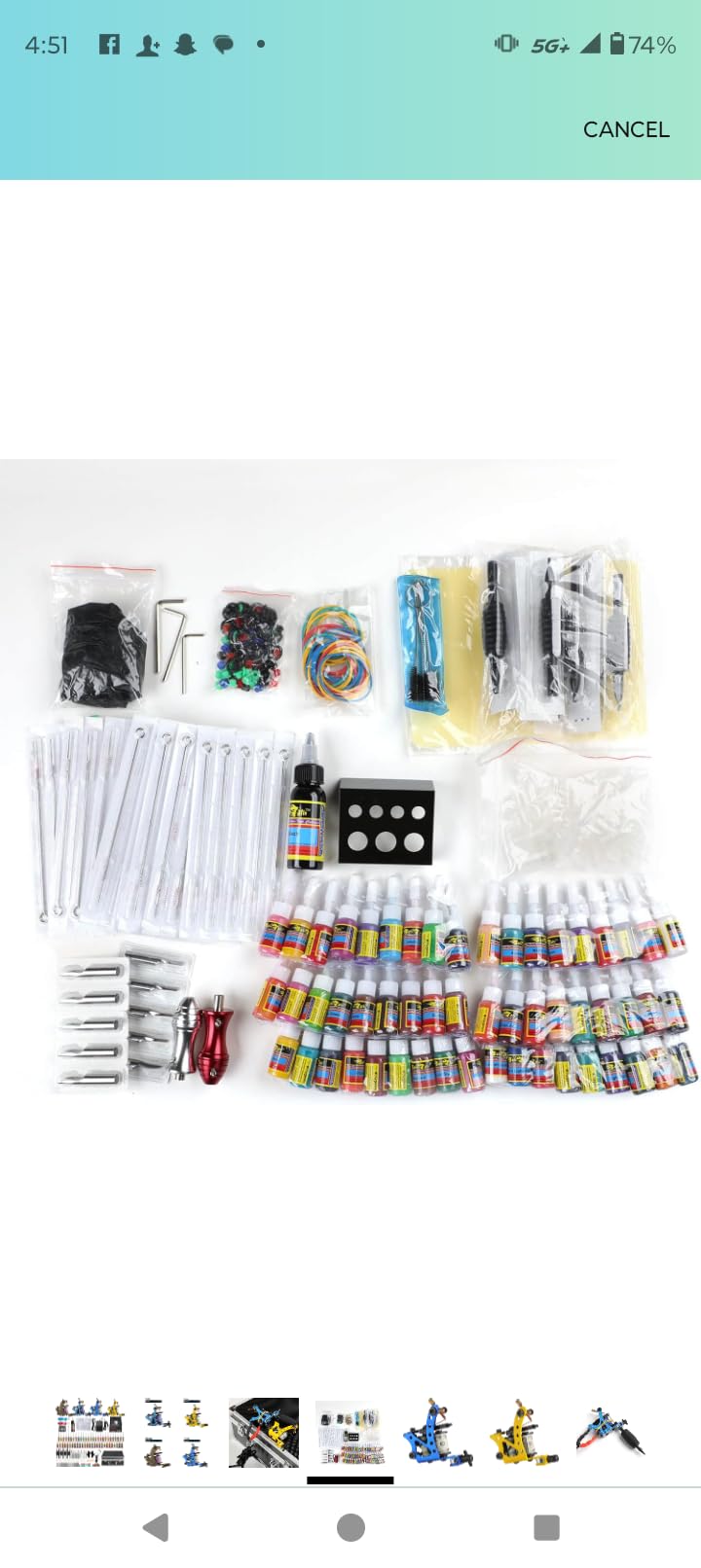 Solong Tattoo Complete Tattoo Kit 4 Pro Machine Guns 54 Inks Power Supply Foot Pedal Needles Grips Tips Carry Case customer photo 2