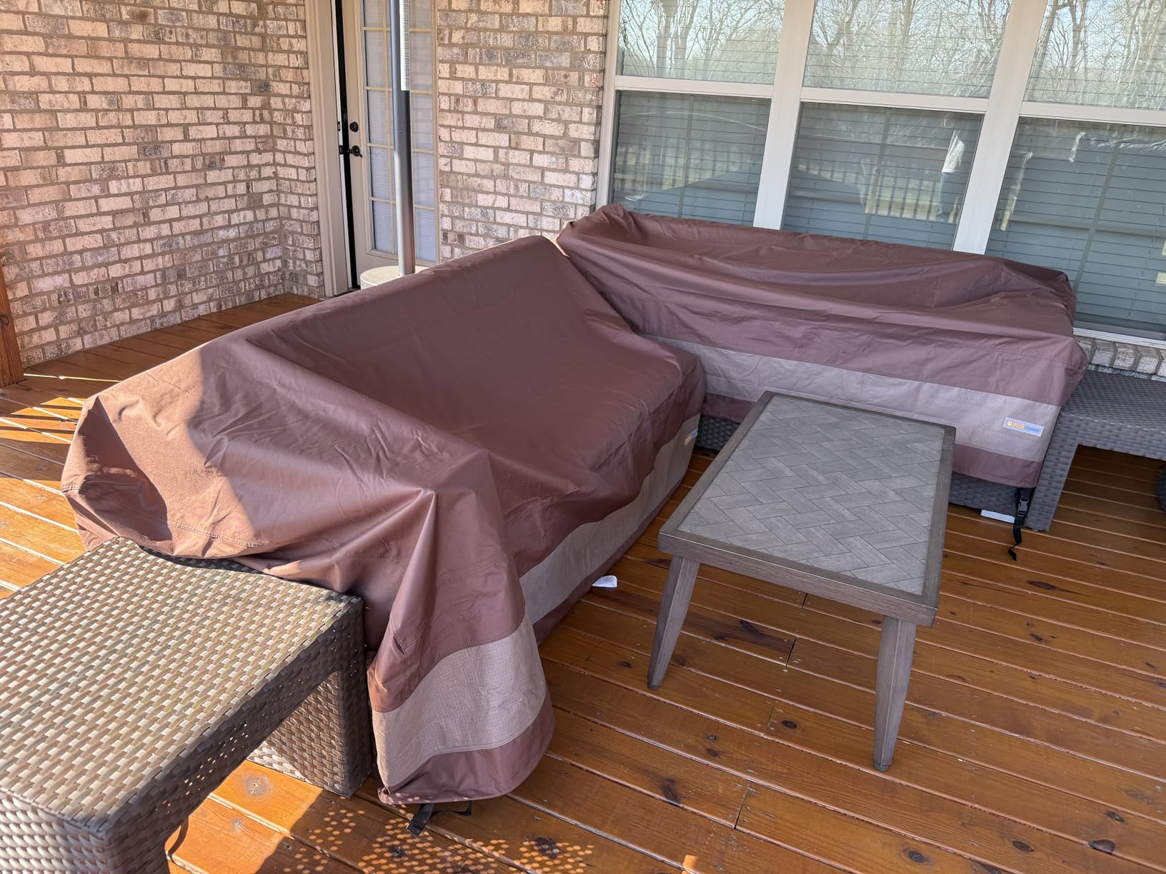 DUCKCOVERS Ultimate Waterproof 87 Inch Patio Sofa Cover, Patio Furniture Covers customer photo 2
