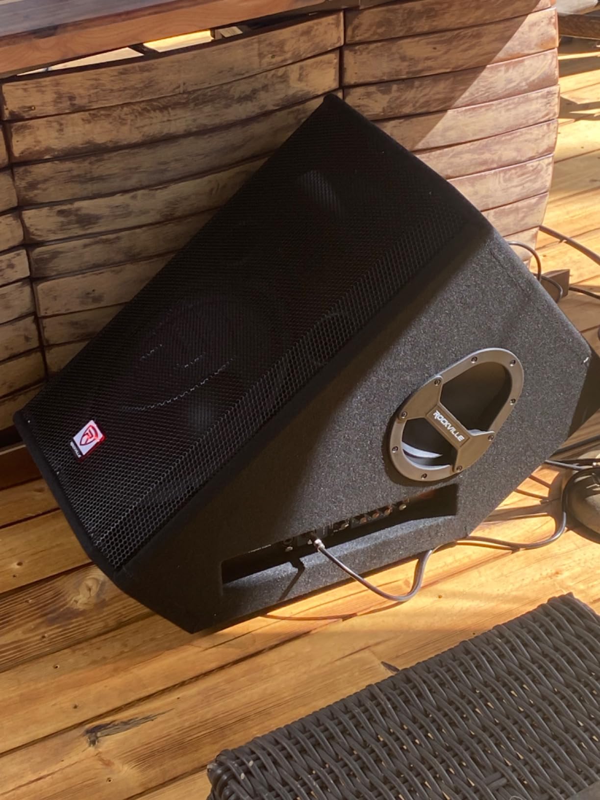 Rockville RSM15A 1400W 2-Way Active Powered Stage Floor Monitor Speaker, 15