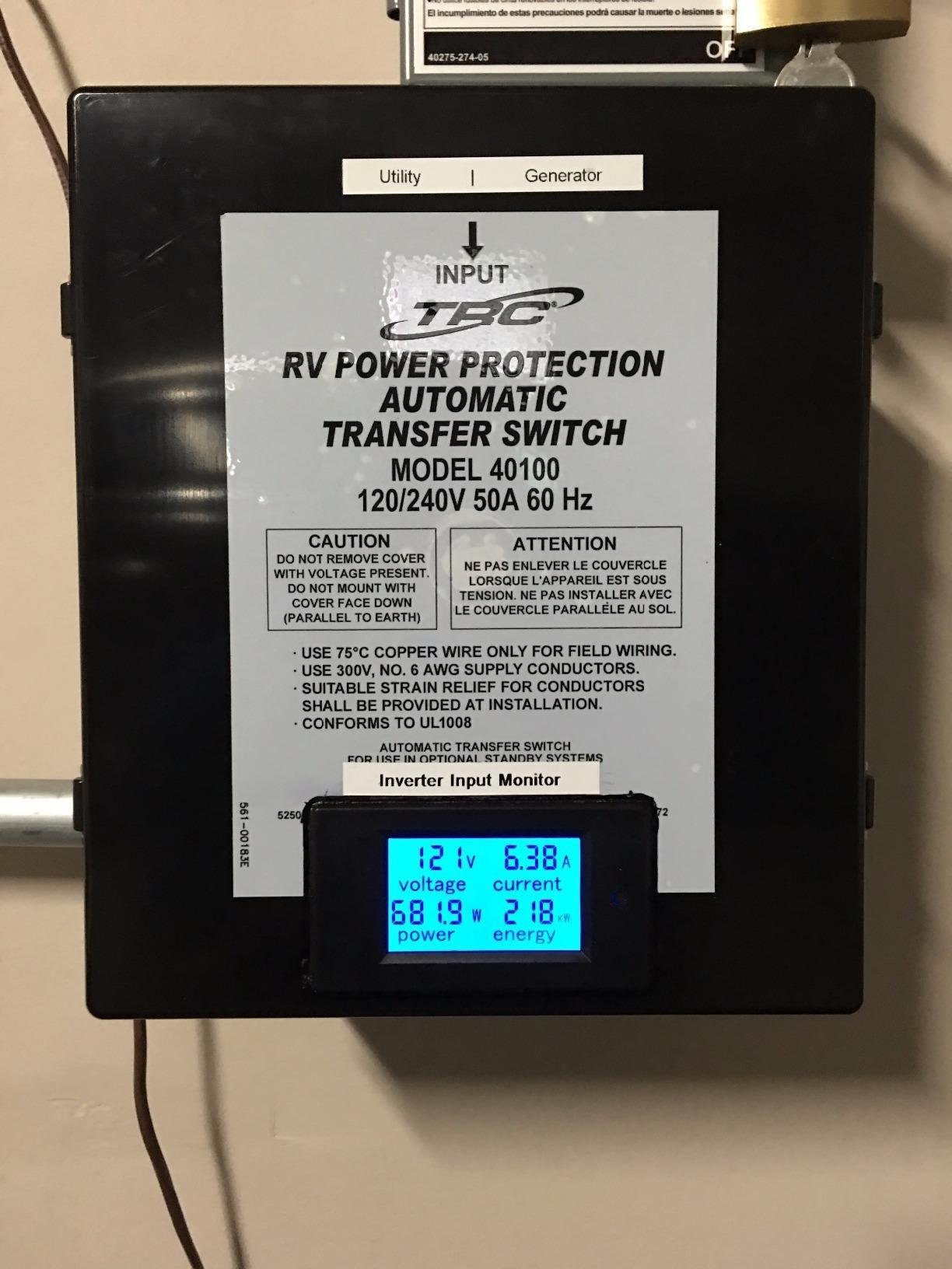 Technology Research (40100 50 Amp Surge Guard Automatic Transfer Switch,Black customer photo 2