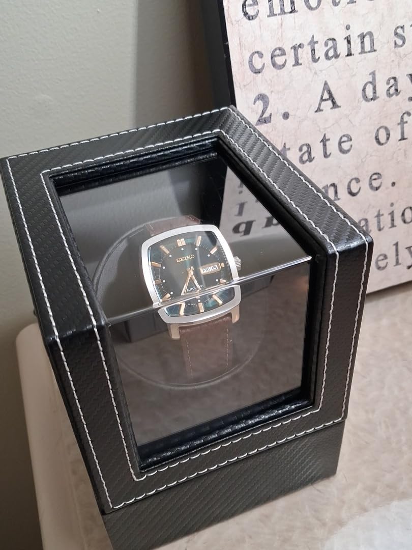 Seiko Automatic Watch for Men - Recraft Series - Brown Leather Strap, Day/Date Calendar, 50m Water Resistant customer photo 1