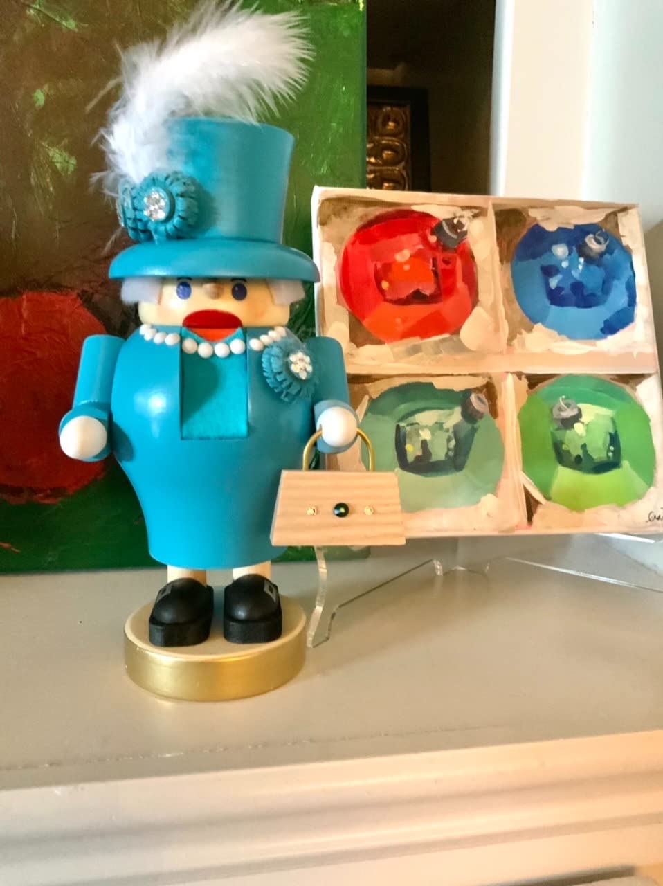 German Nutcracker Queen, Height 19 cm / 8 inch, Original Erzgebirge by Richard Glaesser Seiffen customer photo 1