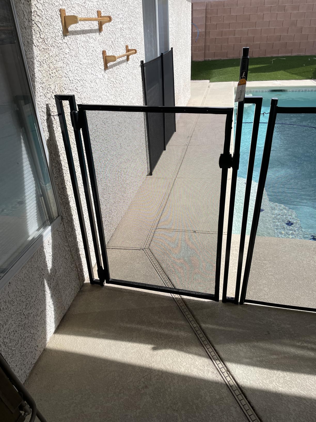Life Saver Pool Fence GATE48R-DIYc DIY Removable Mesh Safety Fence for Pools, Brown customer photo 2