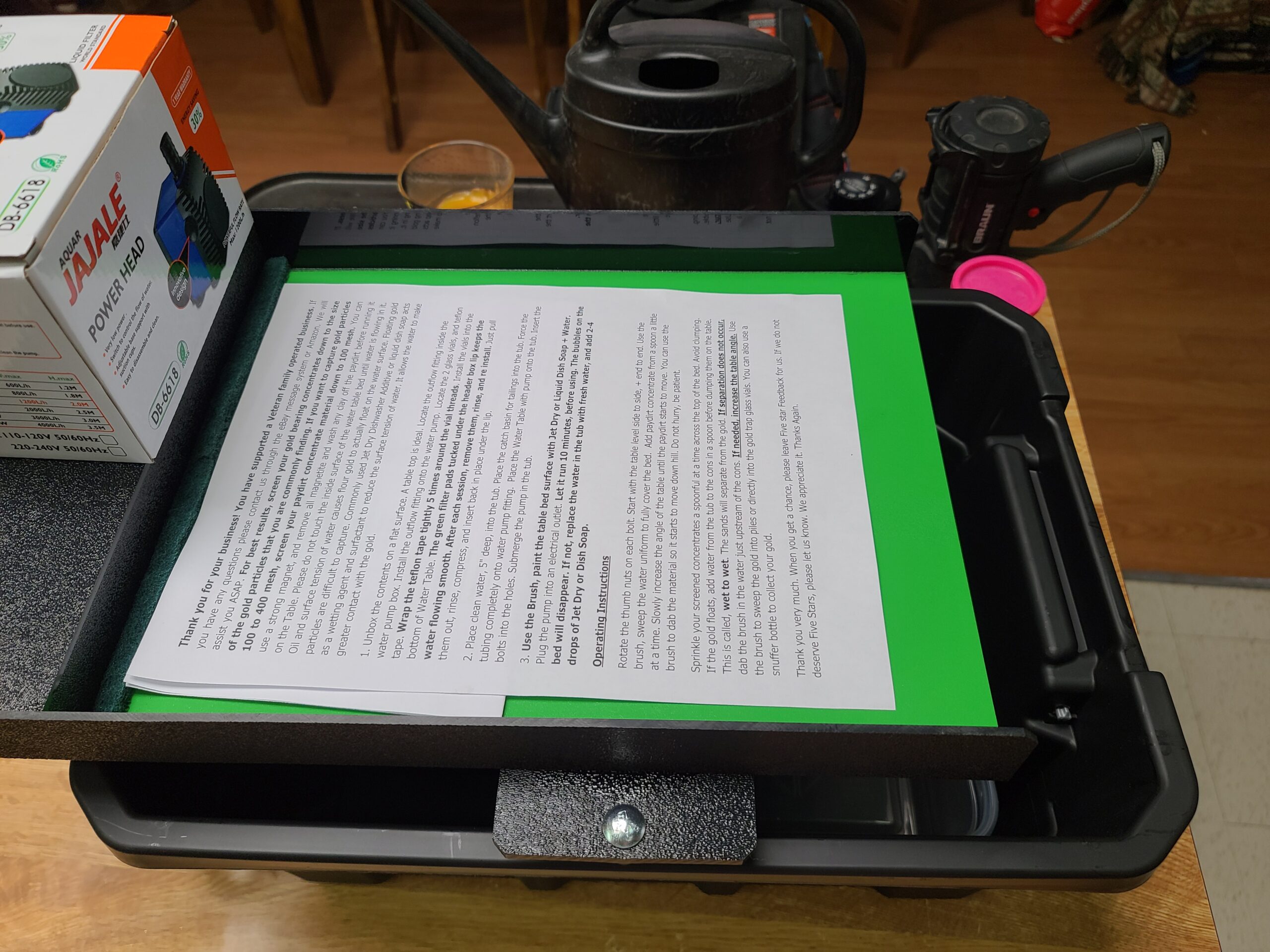 Miller Table, Fine Gold Recovery customer photo 2