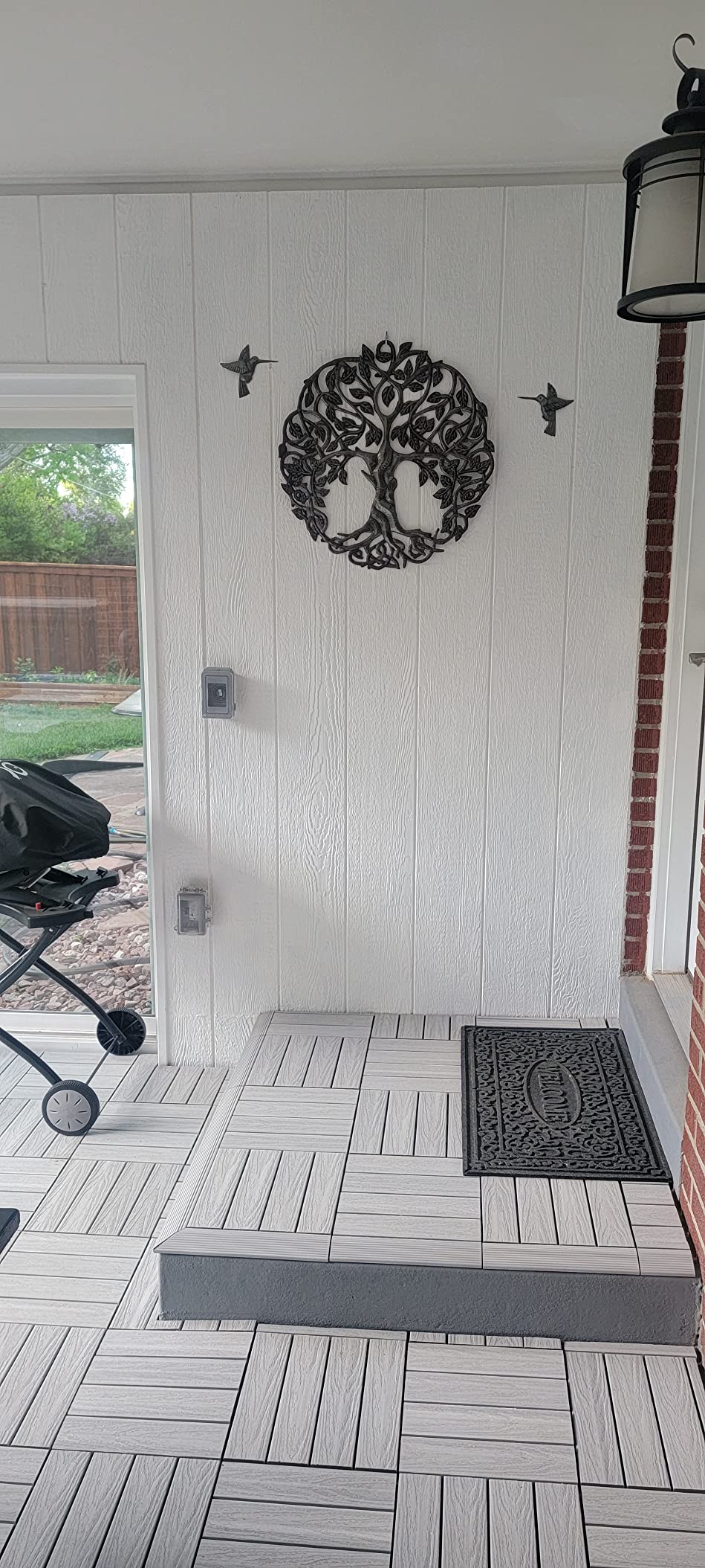 Tree of Life Metal Wall Art, Contemporary Iron Artwork Decor, Celtic Family Trees, 23 In. x 23 In. Round Modern Plaque, Handmade in Haiti, Fair Trade Certified customer photo 2