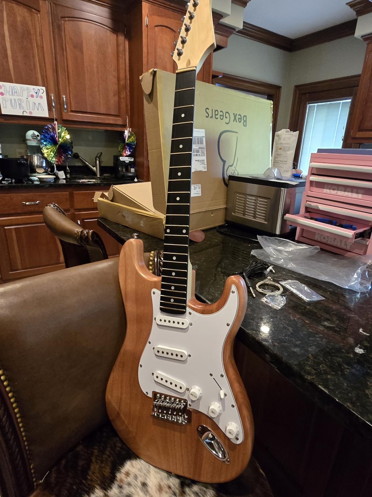 BexGears DIY Electric Guitar Kits, Okoume Body Maple Neck & Composite Ebony Fingerboard customer photo 2