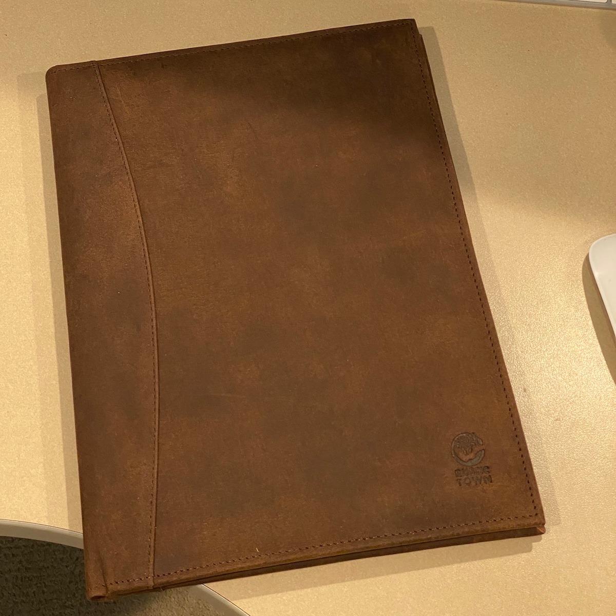 Leather Business Portfolio by Rustic Town | A4 Conference Folder Gift for Men & Women | Handmade Durable Leather Padfolio 3 + 1 Sleeves for Documents and Notepad customer photo 1
