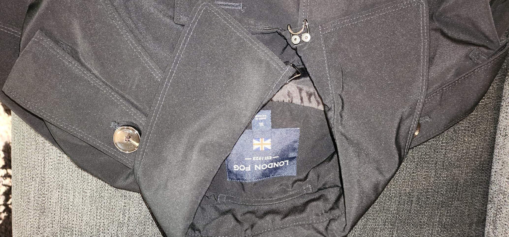 LONDON FOG womens Double-Breasted Long Trench Coat with Belt customer photo 2