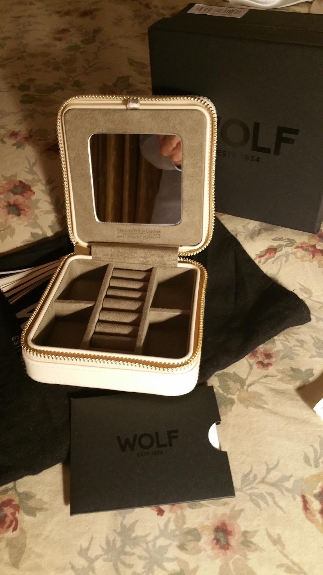 WOLF Caroline Zip Travel Case, Rose Quartz - Seven Ring Rolls, Four Compartments, Three Necklace Hooks & Pocket - Anti-Tarnish LusterLoc Lining customer photo 1