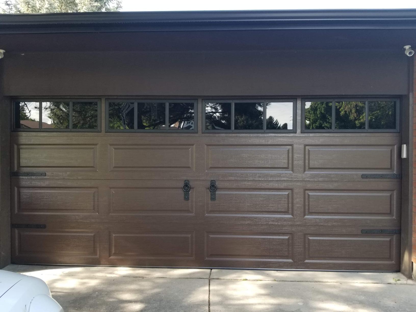 Faux Garage Door Windows, 2-Pack Simulated Window Overlay Panels for Curb Appeal, Fake Decorative Garage Door Window Covers, Easy DIY Install, Made in USA, Coach House Accents, (Heritage, White) customer photo 2