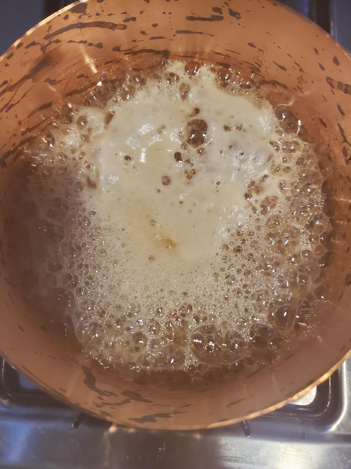 1mm Thick Hammered Unlined Uncoated Solid Copper Sugar Sauce Zabaglione Pan Candy Jam Caramel Dessert Pot with Lid and Helper Handle, Handmade in Turkey (1.7-Quart) customer photo 2