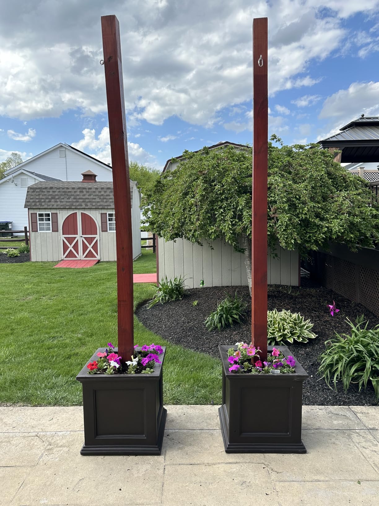 Mayne Fairfield 20-Inch Square Planter - Self-Watering, Weather-Resistant Planter for Flowers - Espresso customer photo 2