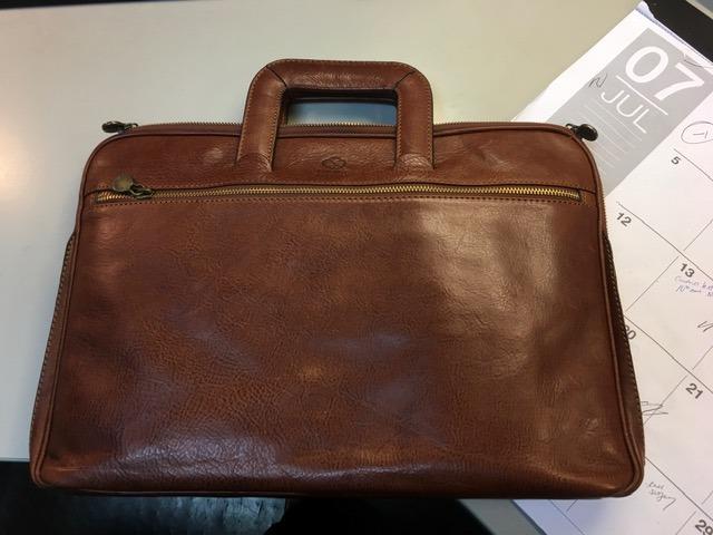 Time Resistance Slim Leather Briefcase - Italian Handmade Leather Computer Bag - Briefcase for Men and Women - Laptop Bag customer photo 2