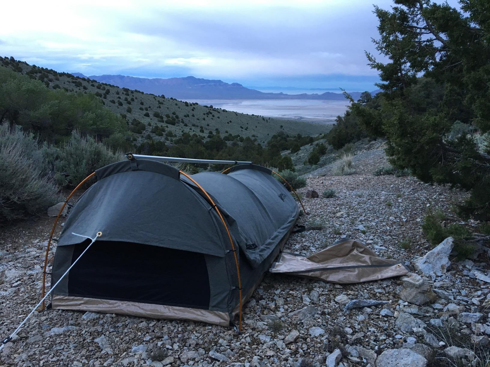 KODIAK CANVAS 1-Person Canvas Swag Tent with Sleeping Pad, Olive, One Size customer photo 1