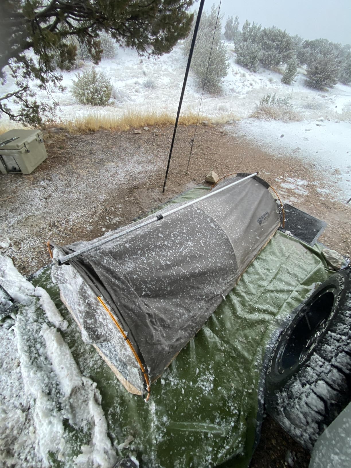 KODIAK CANVAS 1-Person Canvas Swag Tent with Sleeping Pad, Olive, One Size customer photo 2