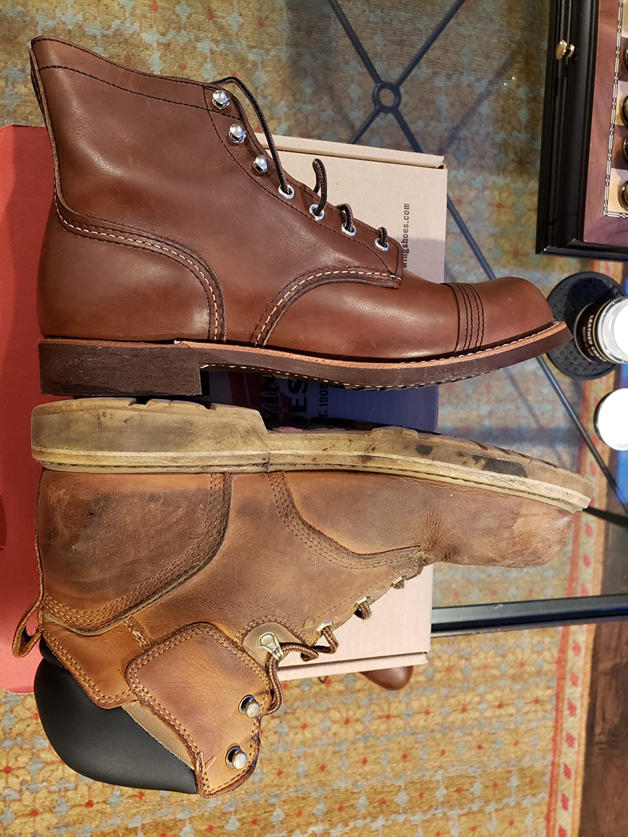 Red Wing Heritage Men's Iron Ranger Work Boot - Copper Rough and Tough customer photo 2