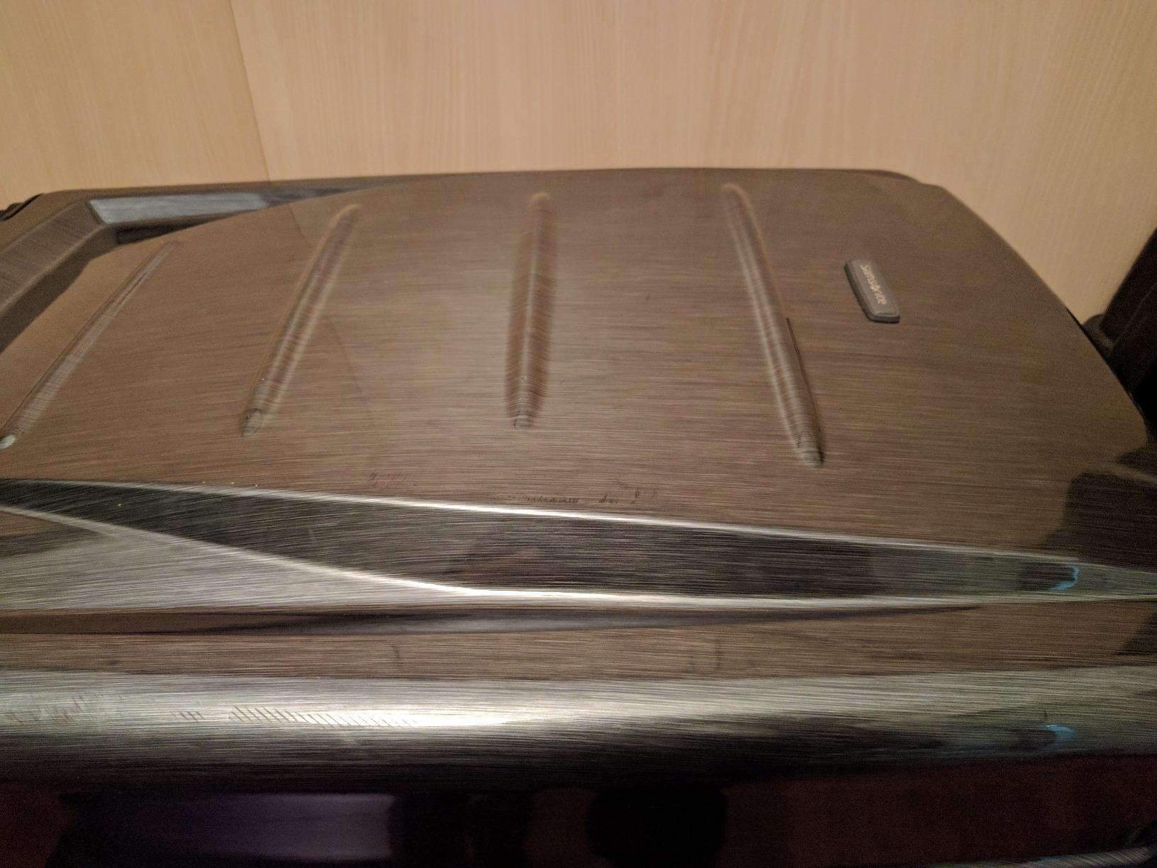 Samsonite Winfield 2 Hardside Expandable Luggage with Spinner Wheels, Burgundy, Checked-Medium 24-Inch customer photo 1