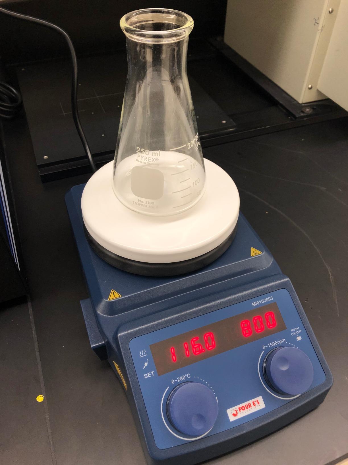 FOUR E'S SCIENTIFIC 5 Inch Magnetic Stirrer Hot Plate Max Temp 280℃/536°F | Max 5L Stirring Capacity | 100-1500RPM | 110V | Laboratory Hot Plate with Temp Probe Sensor & Stir Bar (Not Include Stand) customer photo 1
