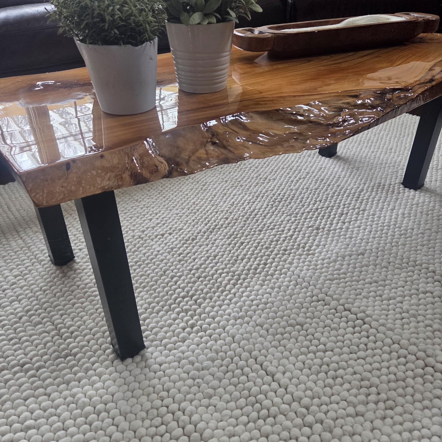 SAFAVIEH Area Rug 8x10 - Natura Collection - Large - Ivory, Handmade Wool Blend, Textured Design, Ideal for Living Room, Bedroom, Dining Space (NAT620A) customer photo 1