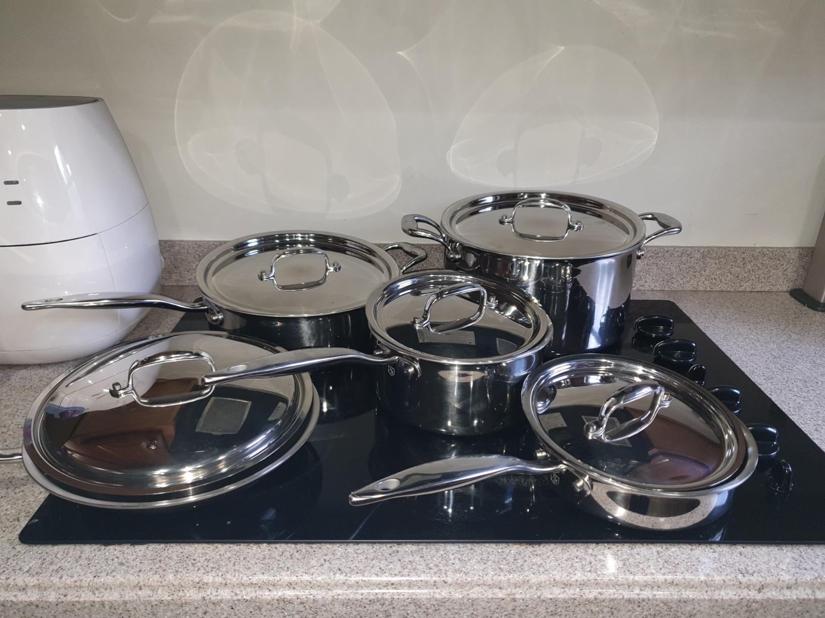 Heritage Steel 10 Piece Cookware Set - Made in USA - Titanium Strengthened 316Ti Stainless Steel with 5-Ply Construction - Induction-Ready and Fully Clad customer photo 1