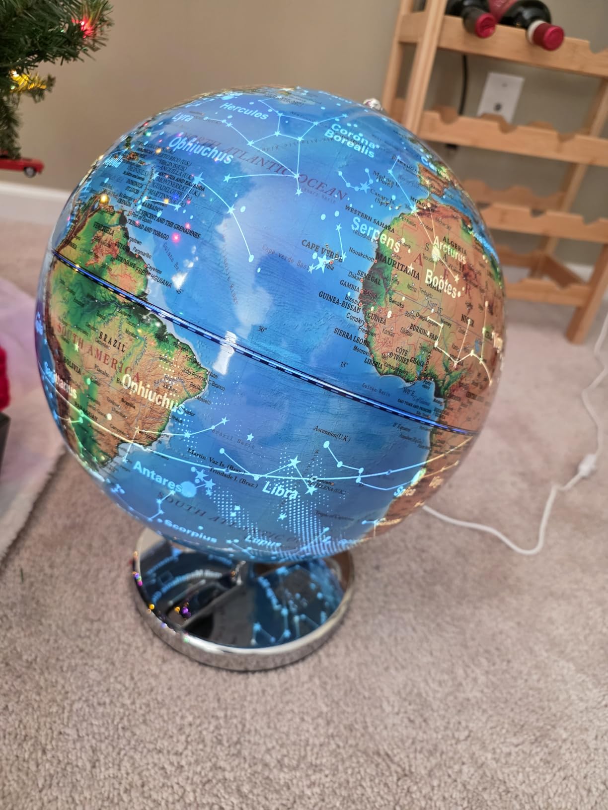 World Globe with Illuminated Constellations - 13
