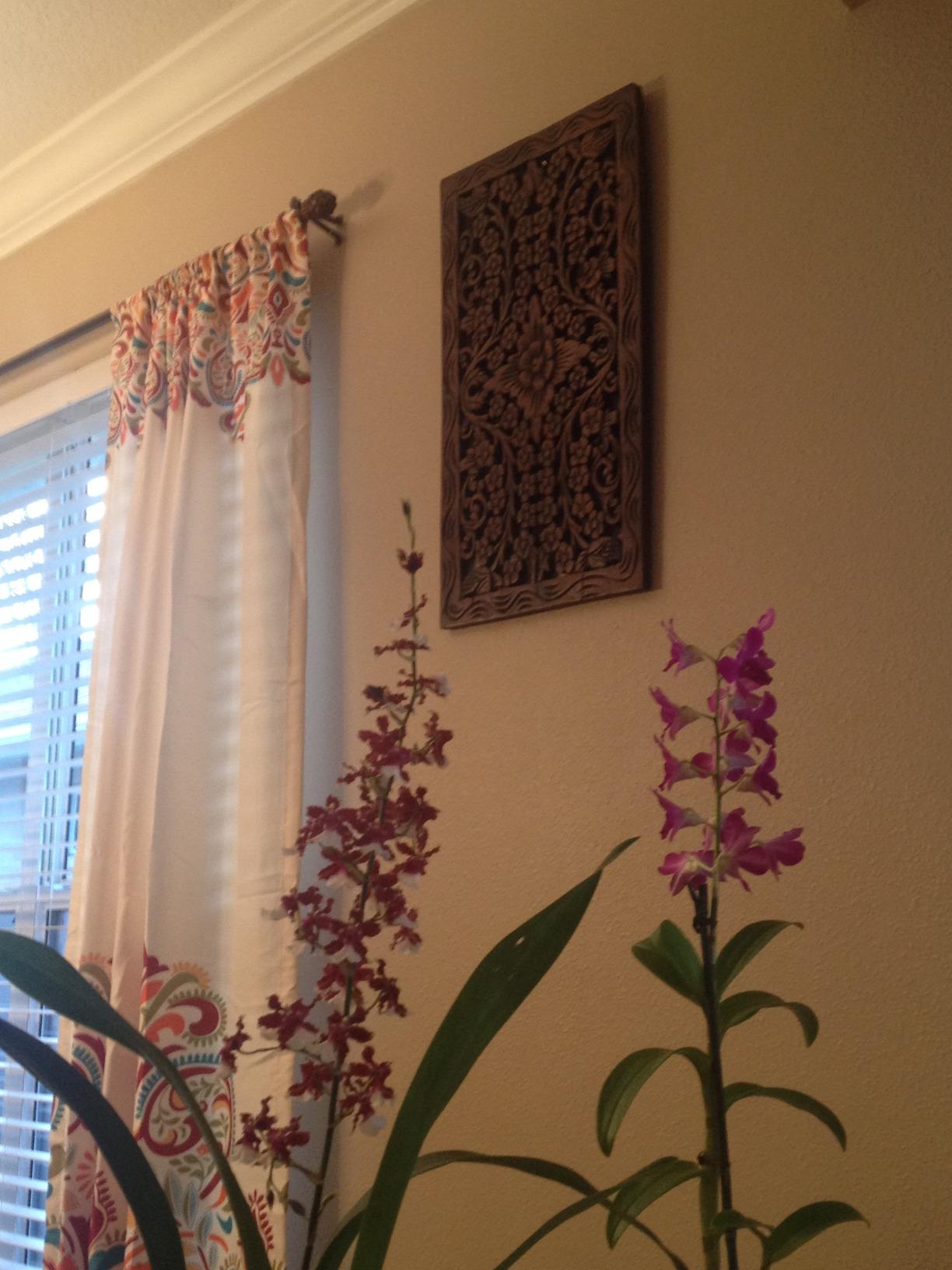 Wood Carved Panel. Decorative Thai Wall Relief Panel Sculpture.Teak Wood Wall Hanging in Dark Brown Finish Size 24