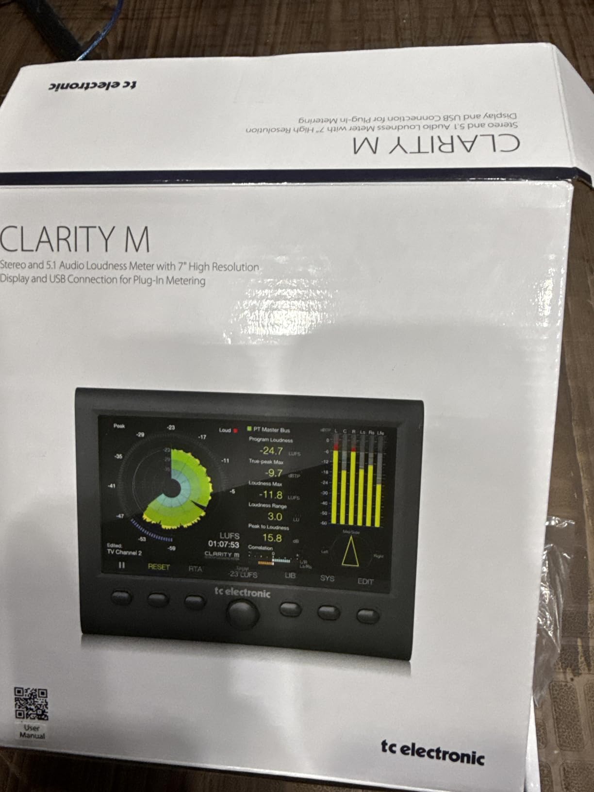 TC Electronic CLARITY M V2 Stereo and 5.1 Audio Loudness Meter with 7